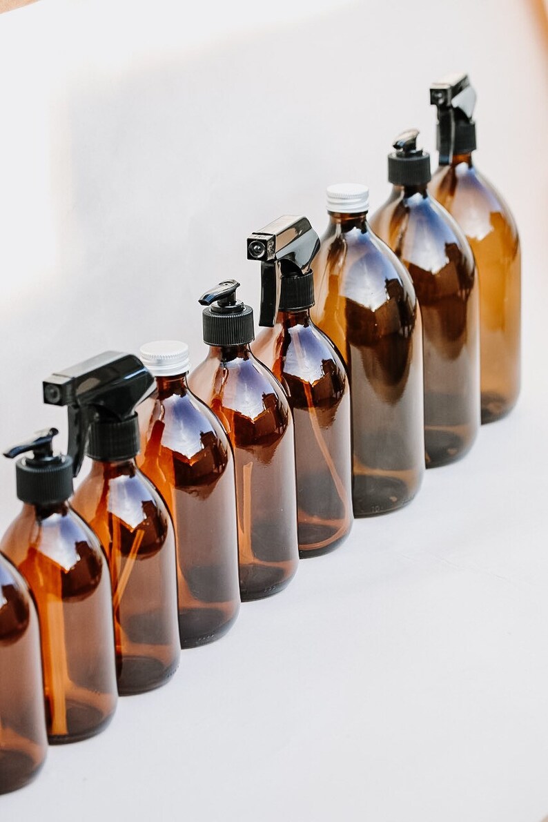 Glas Bernstein nachfüllbare Seifenspender Flasche Bad Küche | Etsy