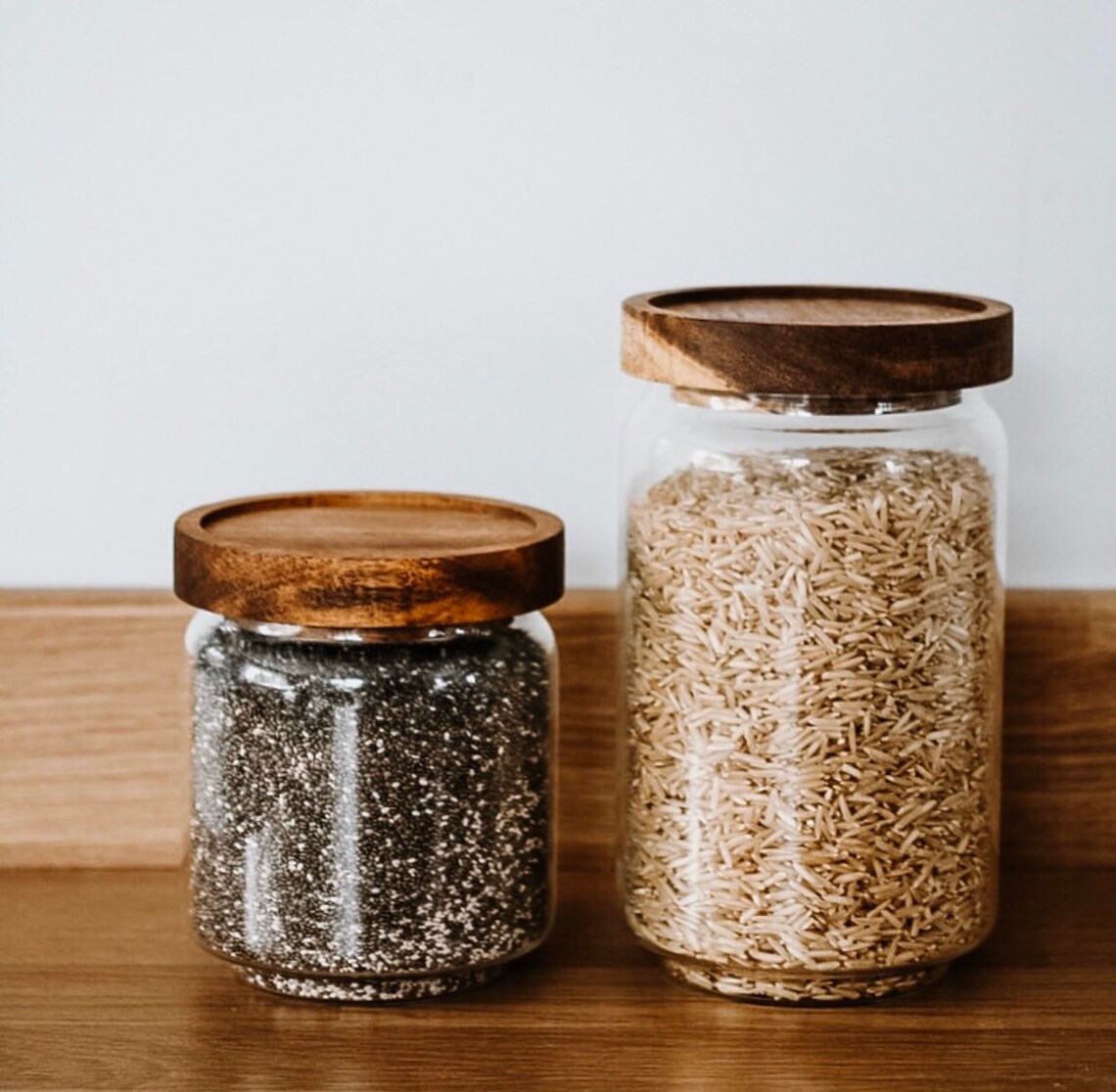 Eco Glass Jars Pantry Jars Pantry Goals Glass Jar With Etsy UK