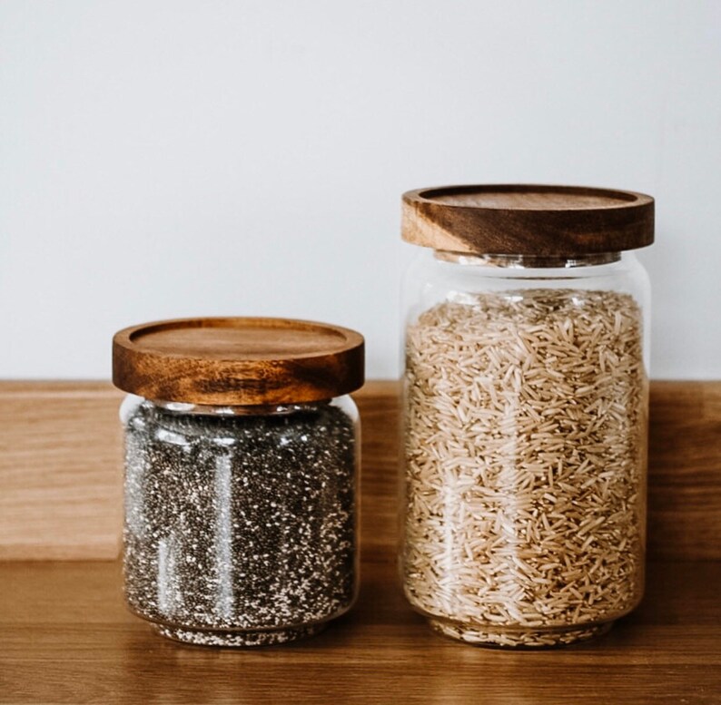 Eco Glass Jars Pantry Jars Pantry Goals Glass Jar With Etsy UK