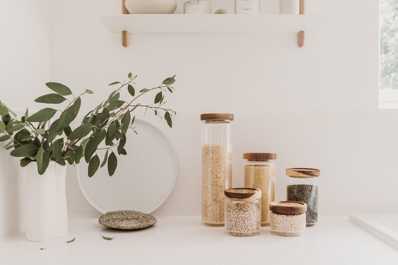 Eco Glass Jars Pantry Jars Pantry Goals Glass Jar With Etsy Canada