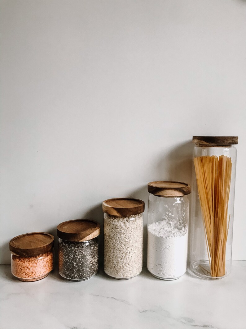 Eco Glass Jars Pantry Jars Pantry Goals Glass Jar With Etsy UK