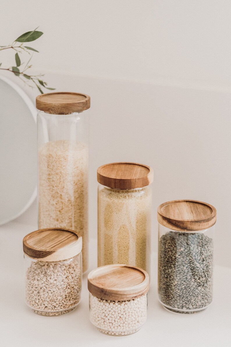 Eco glass jars pantry jars pantry goals glass jar with image 1