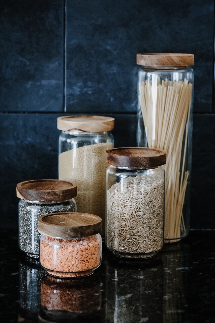 Eco Glass Jars Pantry Jars Pantry Goals Glass Jar With Etsy Canada