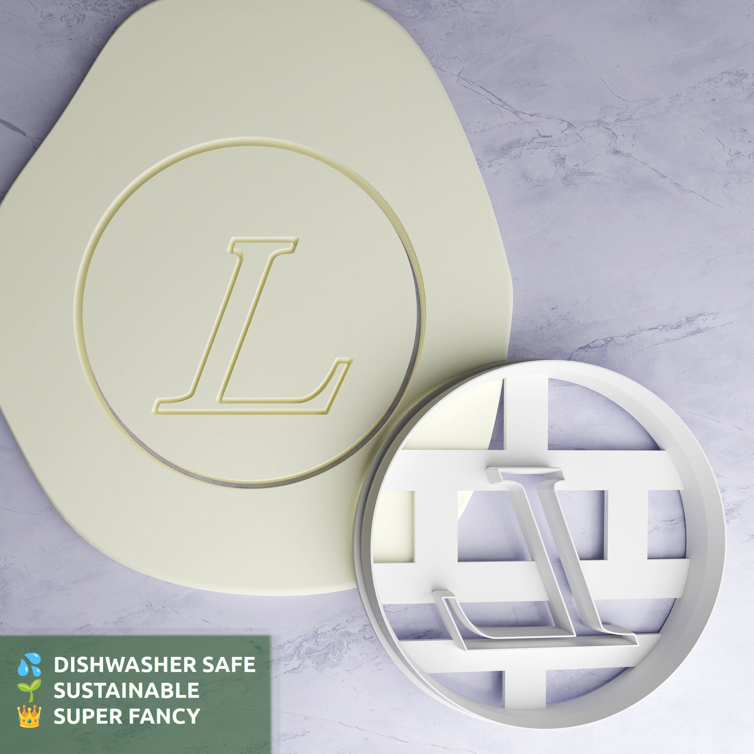 LV Symbol Design Stencil for Cookies or Cakes USA Made LS9048 – Y.N.G. LLC