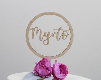 Personalised Birthday Wooden Cake Topper | Birthday Party |  Name Cake Topper