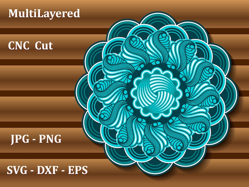 Download Mandala SVG Layered 3d mandala svg laser cut dxf mandala ...