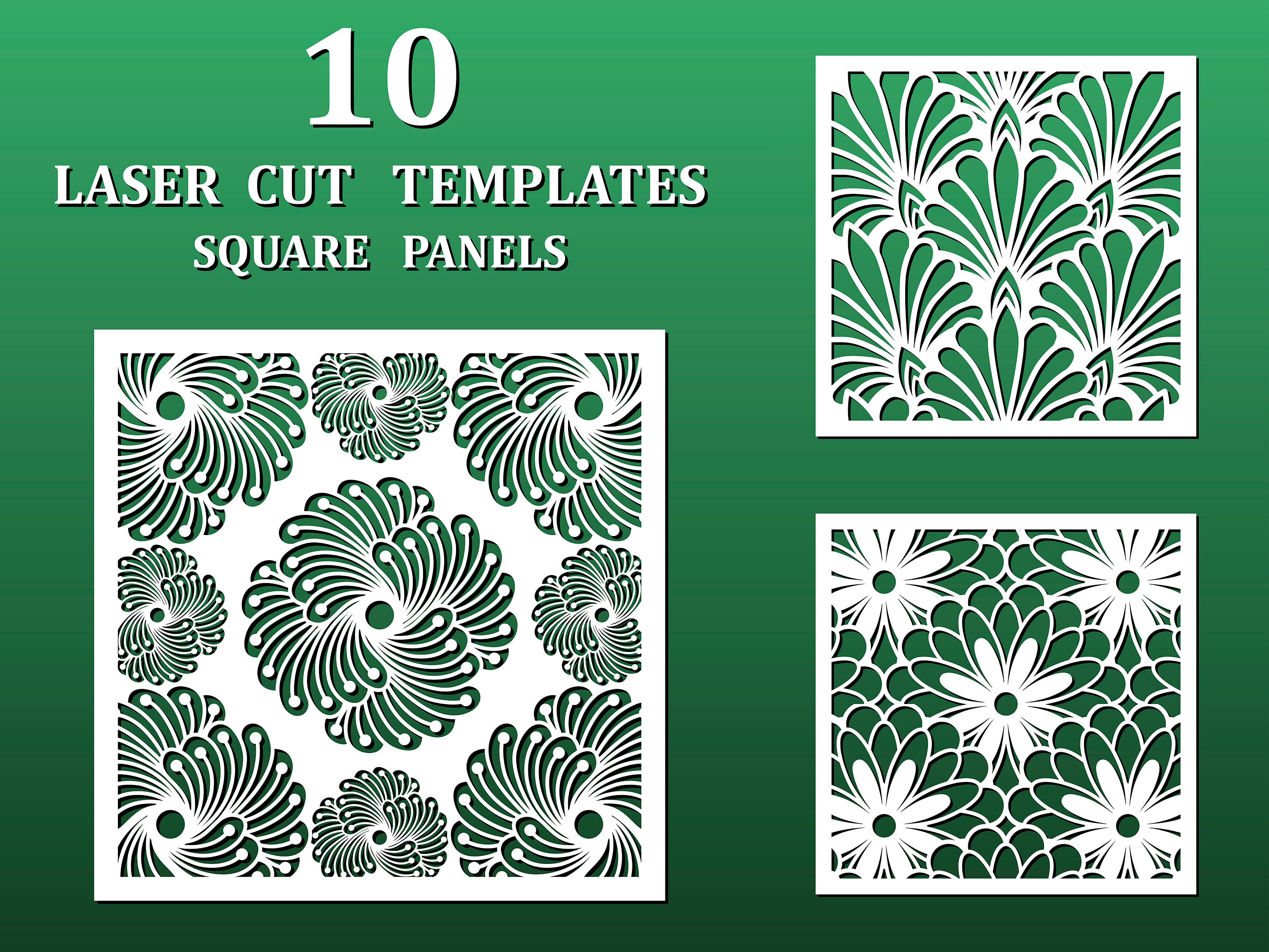 Download 10 Laser Cut Templates For Square Panels Design Etsy