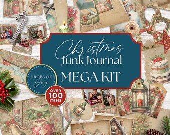 Christmas Junk Journal Mega Kit - Holiday Ephemera (Digital Download)
