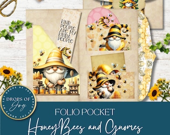 Kit imprimible de folios de abejas y gnomos: Efímeras de diario basura (descarga digital)