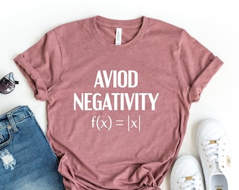 Avoid Negativity Math Shirt – Funny Teacher Gift