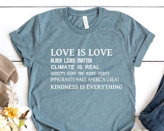 Love Is Love Shirt, Equality Unisex Tee