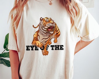Eye of the Tiger Graphic Tee, Vintage Retro Style