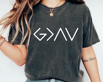 God is Greater T-Shirt, Religious Christian Unisex Tee