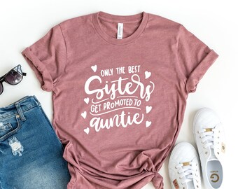 New Auntie Shirt, Pregnancy Announcement, Bella Canvas Tee