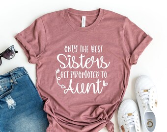 Promoted To Auntie Shirt, Pregnancy Announcement, New Aunt Gift
