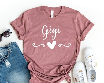 Floral Gigi T-Shirt, Mother's Day Gift, Grandma Shirt
