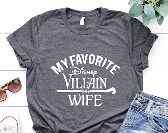 Il mio cattivo Disney preferito è mia moglie Disney tshirt, camicia Disney per gli uomini, camicia Disney Family