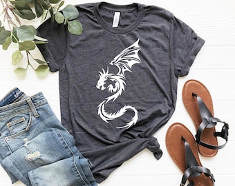 Dungeons and Dragons Shirt, Dragon Graphic Tee, Roll for Initiative