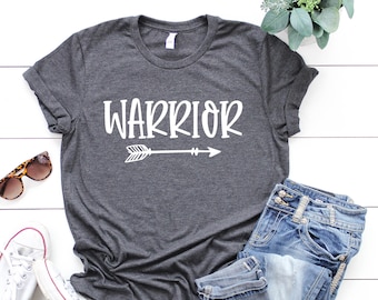 Warrior Arrow T-Shirt, Strong Woman Tee, Positive Motivation