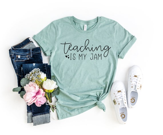 TEACHING IS MY JAM Shirt, I Love To Teach Teachers Gift TEACHING IS MY JAM Shirt, I Love To Teach Teachers Gift