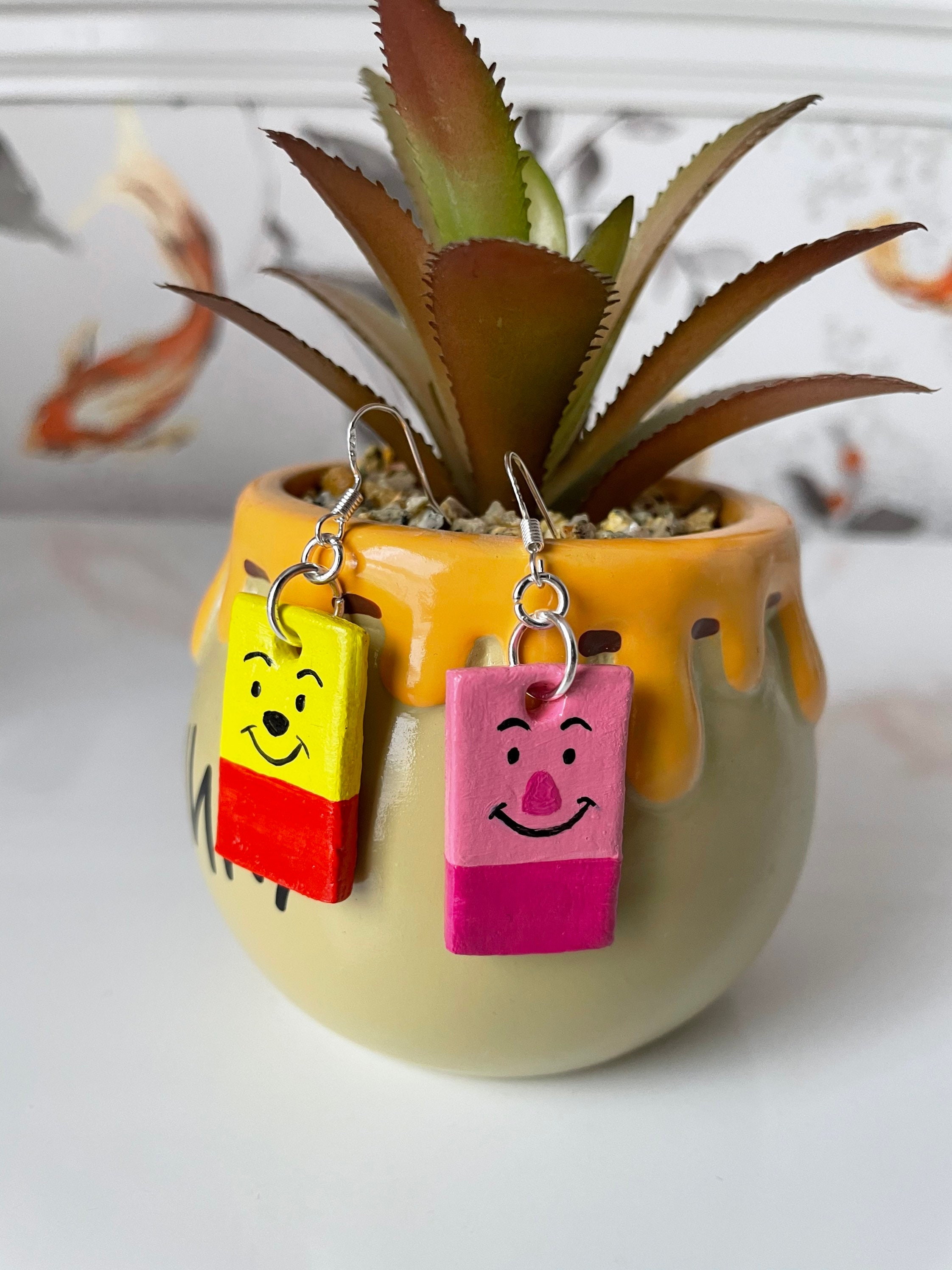 Handmade Clay Disney/pixar Inspired Cartoon Character Dangle Etsy