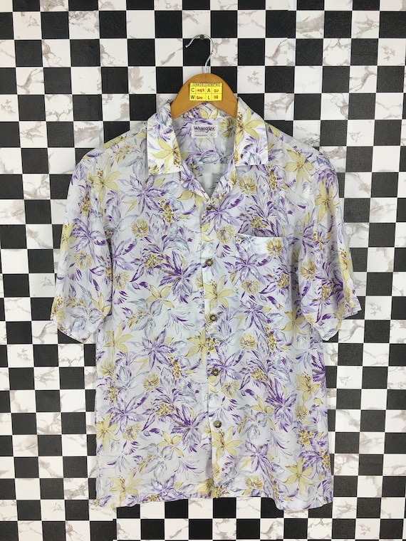 Vintage 80's Wrangler Hawaiian Cotton Shirt Mens L