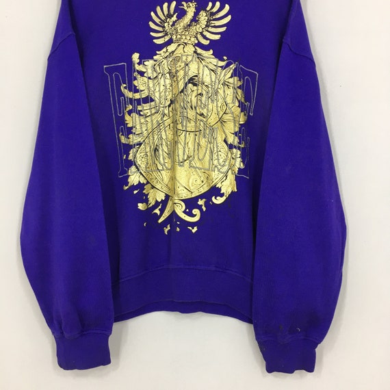 Farnese Japanese  Gold Pop Art Purple Crewneck Sw… - image 3