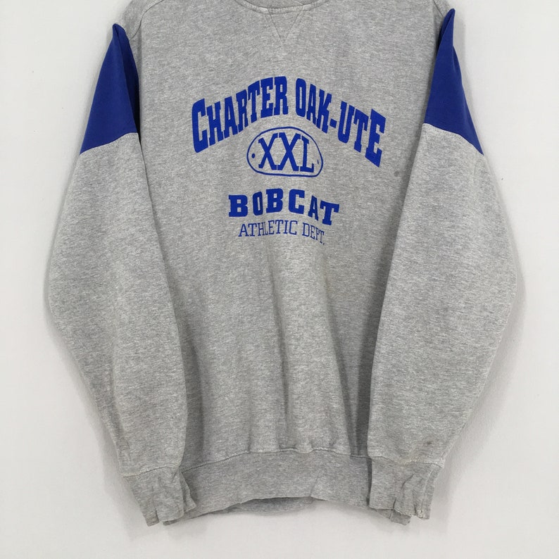 Vintage Charter Oakute School Bobcat Sweatshirt Small Charter Etsy