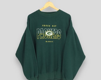 Vintage Green Bay Packers Football NFC Sweatshirt XXLarge Packers Embroidered Football Jumper Green Bay 90s Packers NFL Pullover Size XXL