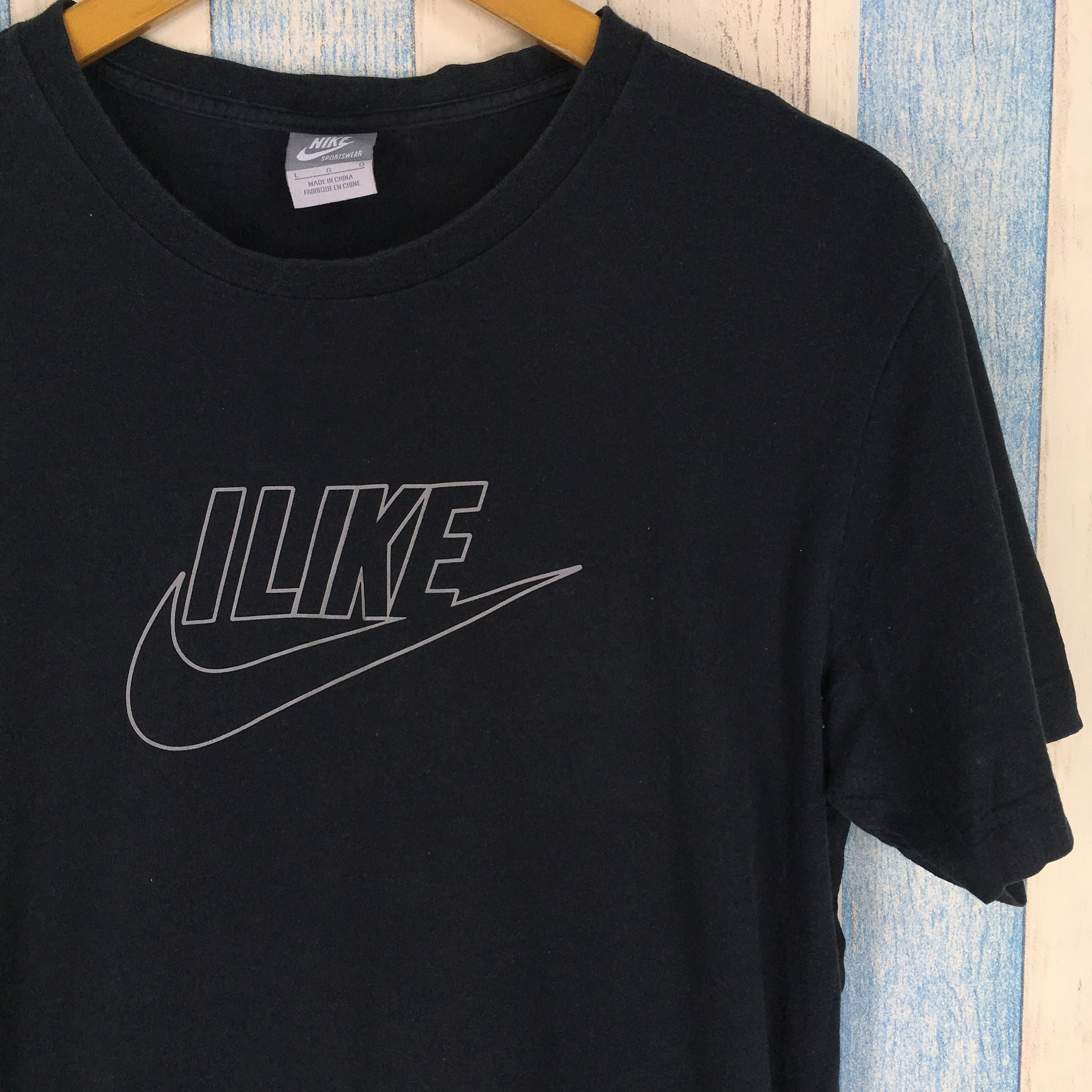Vintage Nike T Shirt Men/Women Black Large 1990