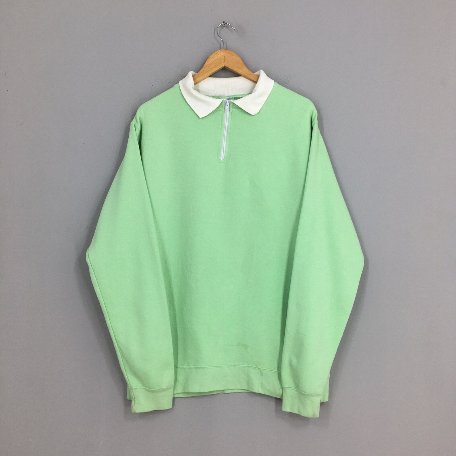 Vintage Mint Green Women Sweatshirt Large 90's Sportswear - Etsy