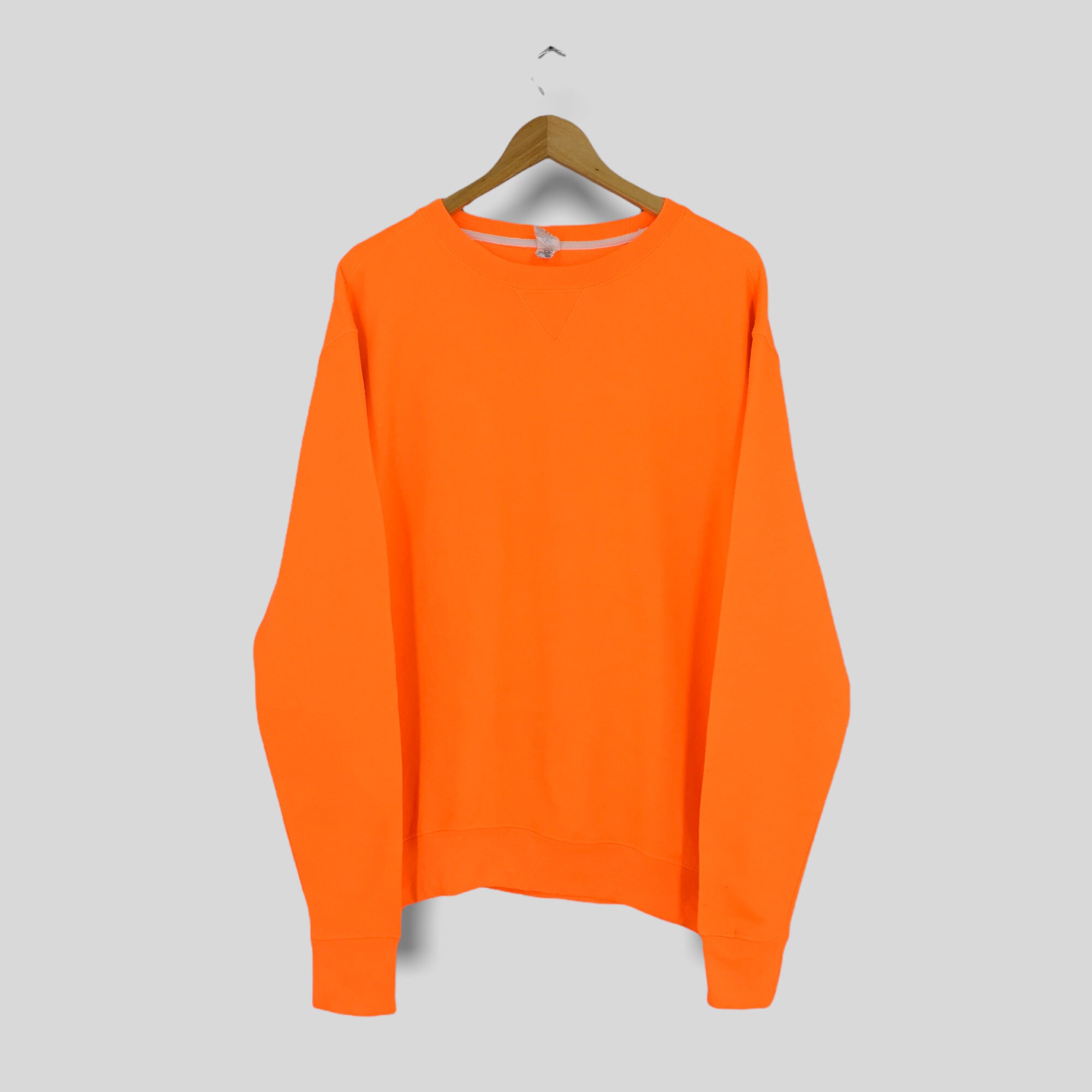 Orange crew on sale neck sweatshirt