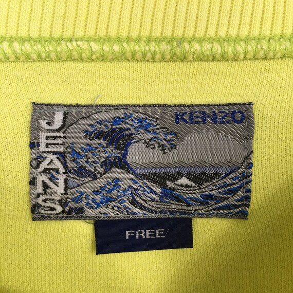 Vintage Kenzo Jeans Embroidery Logo Sweatshirt La… - image 4