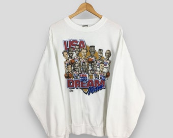 Vintage 1992 United States Olympics Basketball Team Sweatshirt XLarge 90's NBA American Basketball Crewneck Usa Basketball Salem Sweater XL