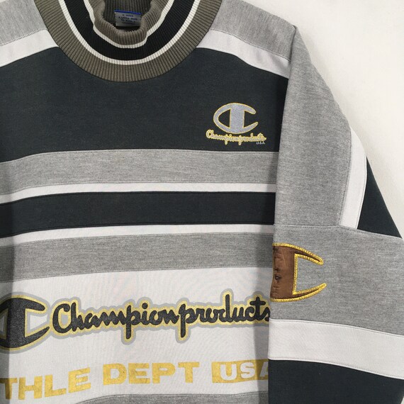 Champion striped cheap sweater