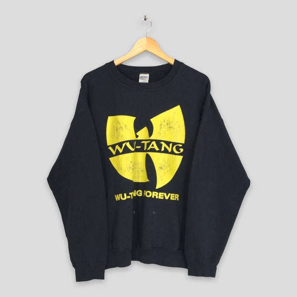 Vintage Wu-Tang Forever Sweatshirt Large Wu-Tang Forever Spell Out Printed Crewneck Wu-Tang Clan Member Jumper Hip Hop Group Pullover Size L