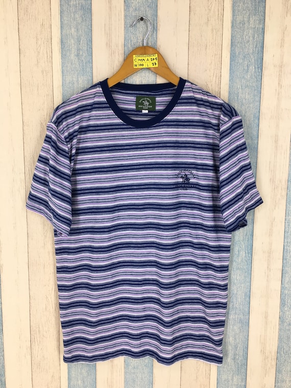 Vintage Bhpc Stripes Tshirt Medium Mens Vintage 90