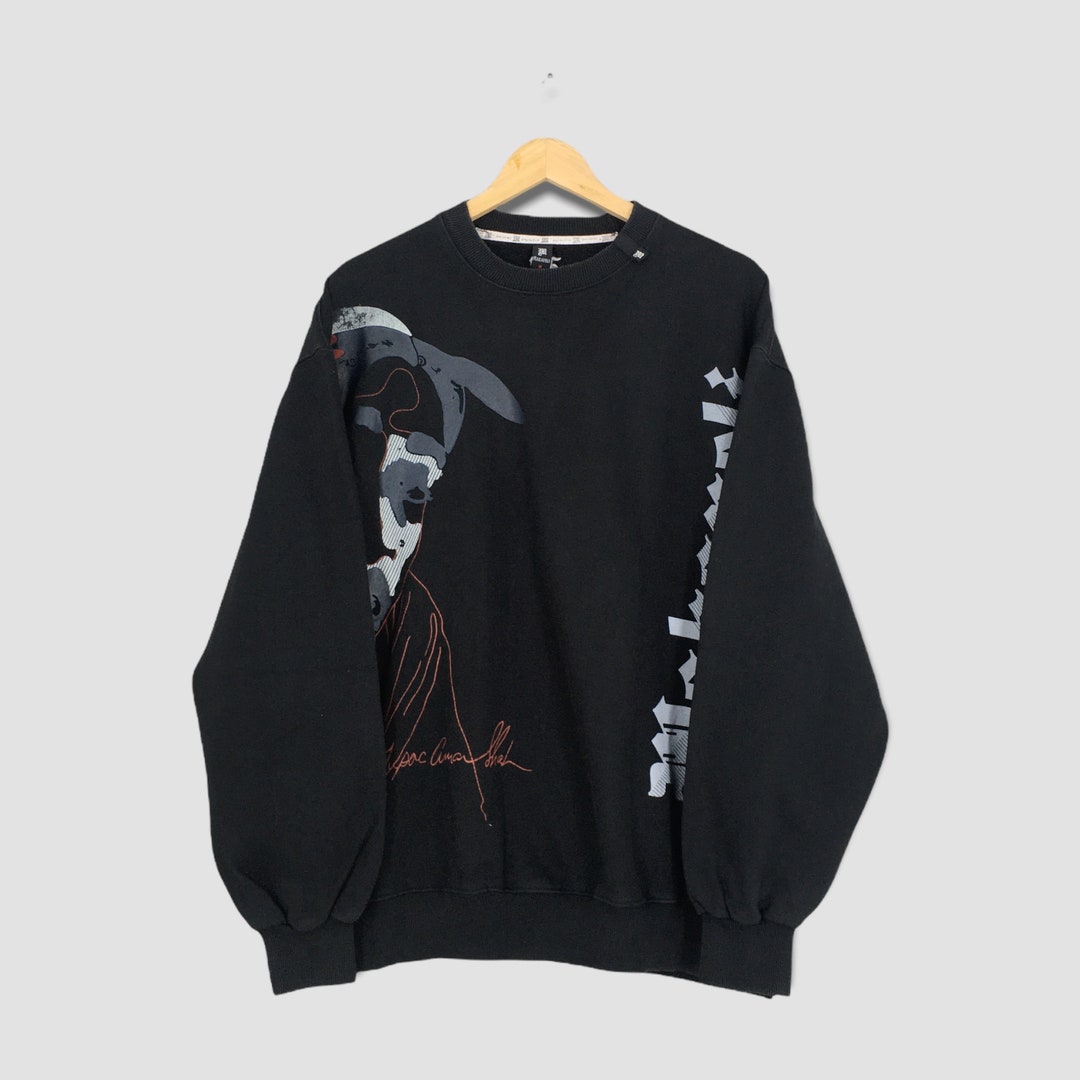 Vintage Makaveli Tupac Black Hip Hop Sudadera XLarge 90's Tupac Shakur ...