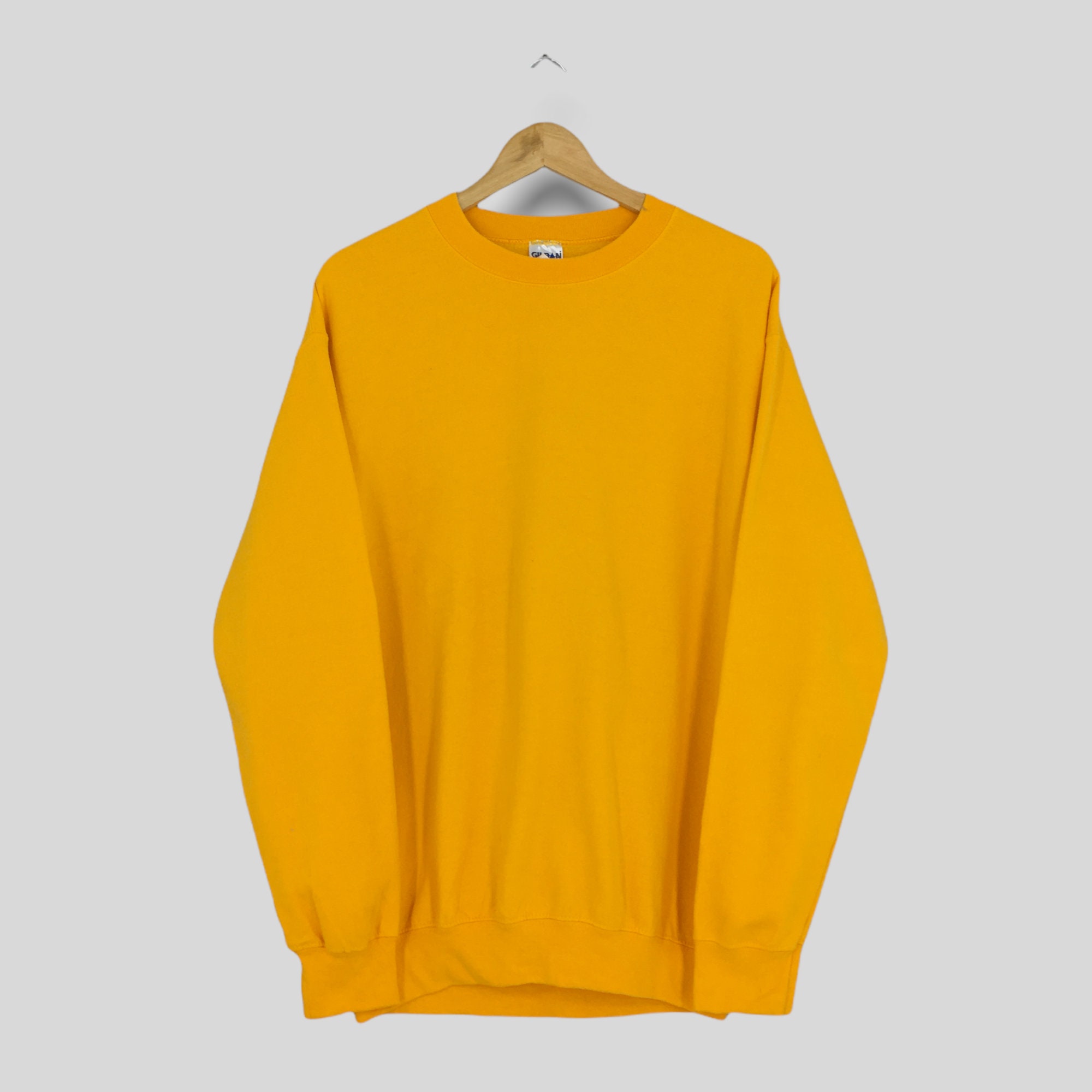 Vintage 2000s Gildan Usa Yellow Sweatshirt Medium Jumper - Etsy
