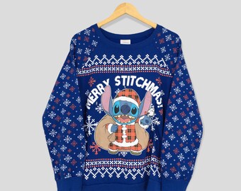 Lilo Stitch Christmas Blue Sweatshirt 