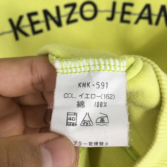 Vintage Kenzo Jeans Embroidery Logo Sweatshirt La… - image 6