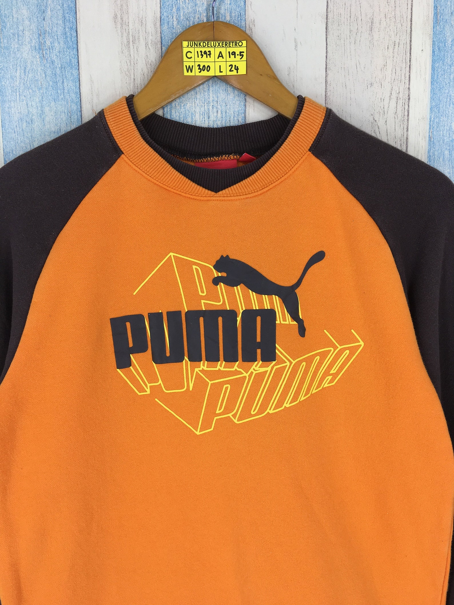 Vintage 90's Puma Sweatshirt Small Puma Cougar Big Logo | Etsy
