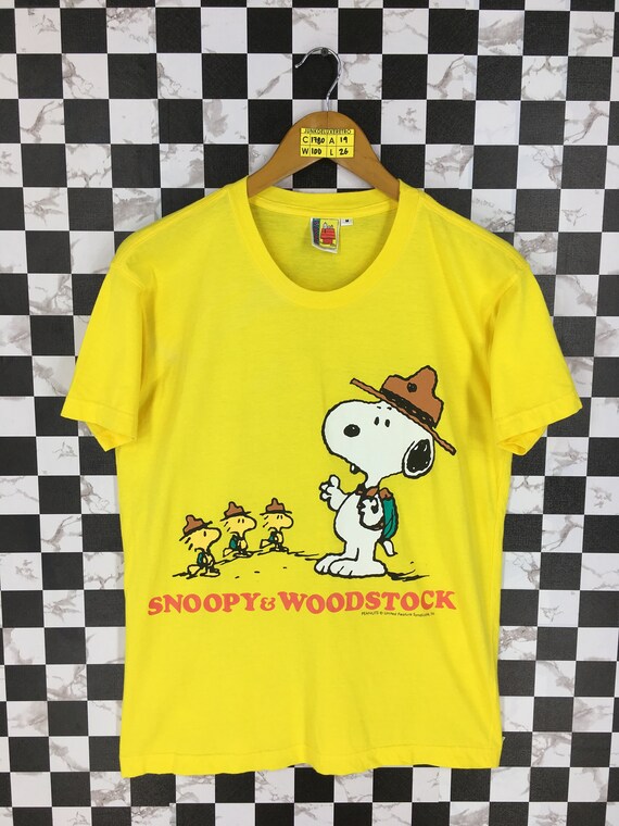 Snoopy Yellow T Shirt Ladies Medium Joe 