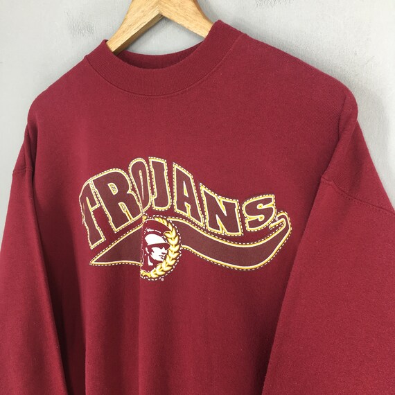 Vintage USC Trojans Football Sweater Large Univer… - image 3