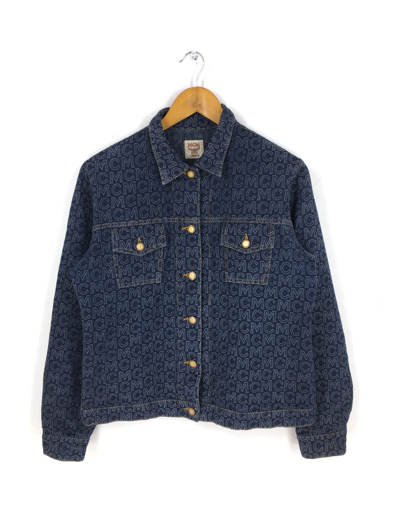 Vintage MCM Denim Jeans Jacket Medium Blue Mcm Otc Denim | Etsy