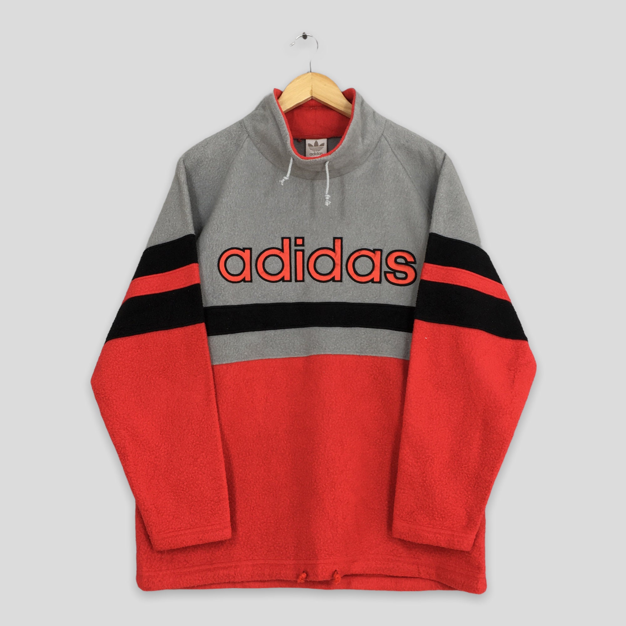 Vintage 80s Adidas Trefoil Fleece Sweater Medium Adidas Spell - Etsy