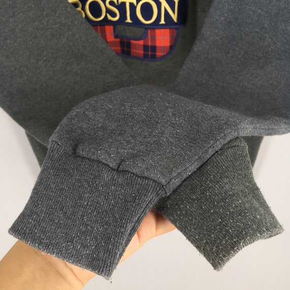 Vintage 90s Boston State Gray Sweatshirt Large Bo… - image 6