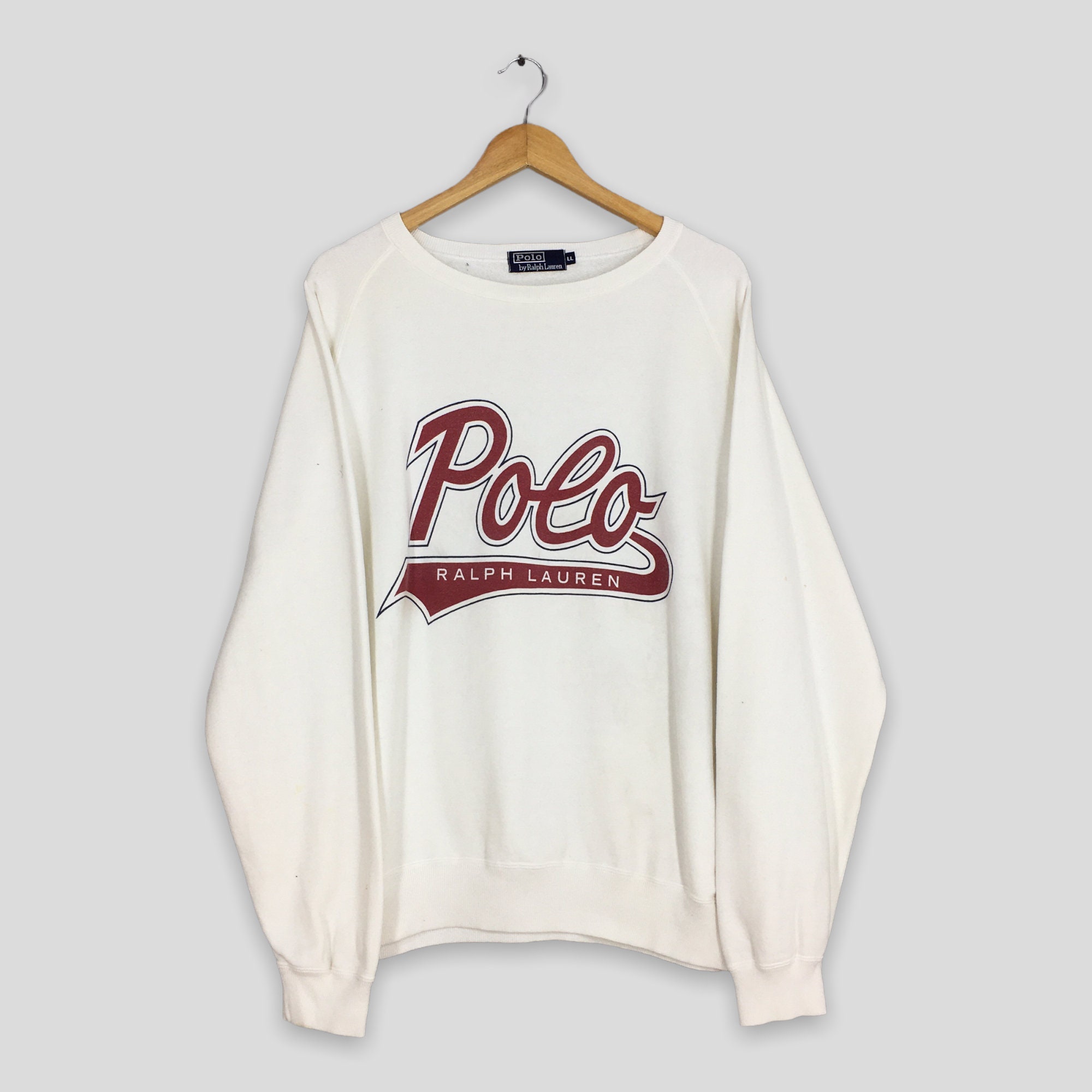 White polo ralph lauren sweatshirt sales