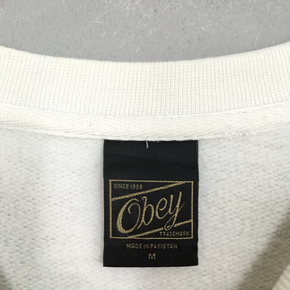 Vintage Obey Worldwide Spell Out Sweatshirt Mediu… - image 5