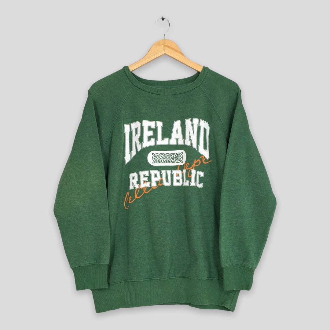 Vintage Y2K Ireland Republic Green Sweatshirts Medium Ireland Irish